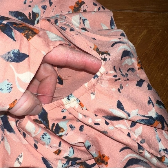 Junarose NWT Peach Dainty Floral Sleeveless Knee Length Swing Dress Plus Size 16 - Picture 8 of 14